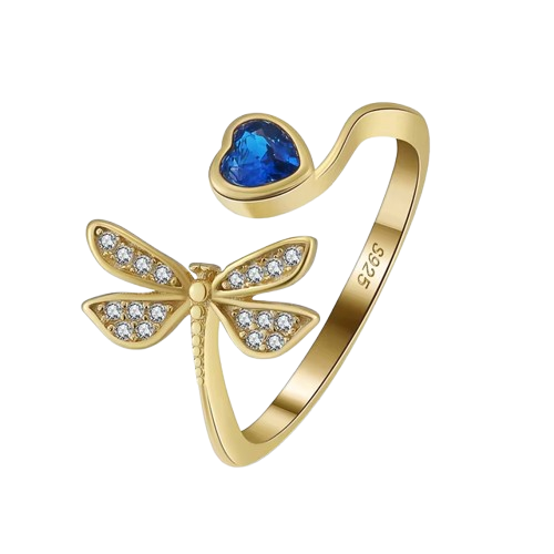 Dragonfly Crystal Ring