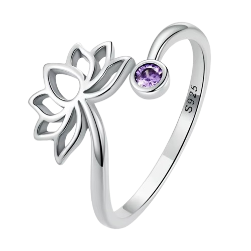 S925 Flower Open Ring