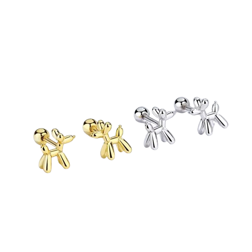 S925 Balloon Dog Earrings