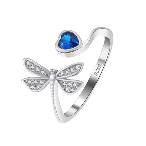 Dragonfly Crystal Ring