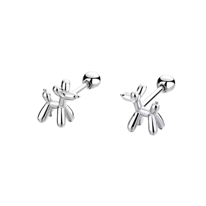 S925 Balloon Dog Earrings