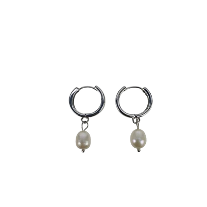 Pearl Hoops Earrings