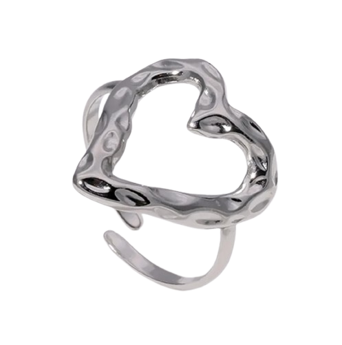 S925 Heart Wire Ring