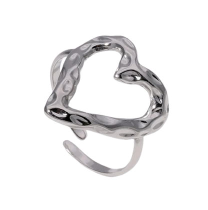 S925 Heart Wire Ring